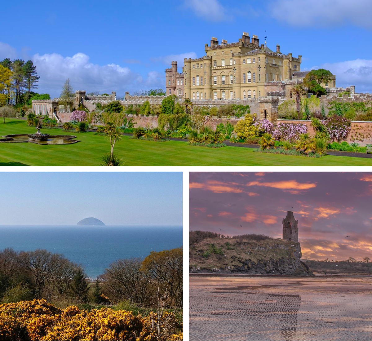 Culzean Castle, Ailsa Craig and Greenan Castle